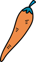 food doodle illustration on transparent background