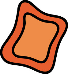 food doodle illustration on transparent background