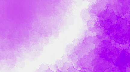 A light and soft  purple watercolor wash splash  invitation card background template brithday card banner wallpaper collection