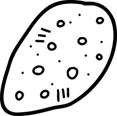 food doodle illustration on transparent background