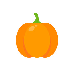 Yellow pumpkin vector for carving scary ghost faces for Halloween.