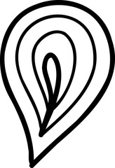 food doodle illustration on transparent background