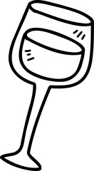 Oktoberfest doodle illustration on transparent background