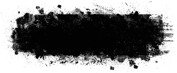 Glitch distorted grunge layer  . Noise destroyed texture . Trendy defect error shapes . Overlay grunge texture . Distressed effect .Vector shapes with a halftone dots screen print texture.