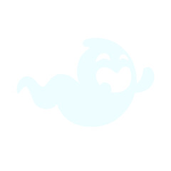 A cartoon white evil ghost that has fun haunting people on Halloween.