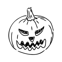 Sticker Halloween pumpkin. Vector illustration. pumpkin for halloween vector sketch