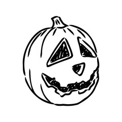 Sticker Halloween pumpkin. Vector illustration. pumpkin for halloween vector sketch