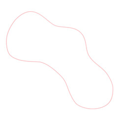 Abstract shape pastel blob tangled frame lines png.