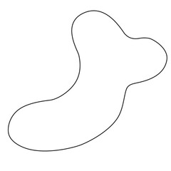 Abstract shape pastel blob tangled frame lines png.