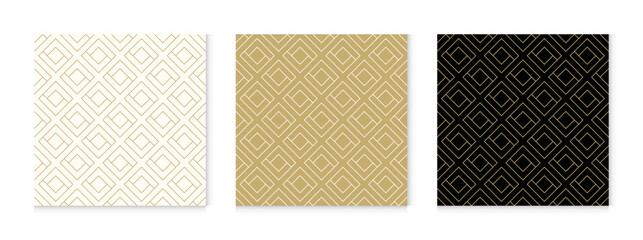 Luxury background pattern seamless geometric line abstract gold color design. Christmas background vector.