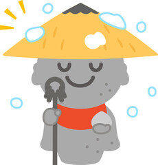 雪の中のかさこ地蔵のキャラクター