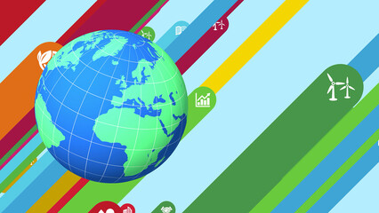 Sustainable society concept. Environmental technology. Sustainable development goals. SDGs.