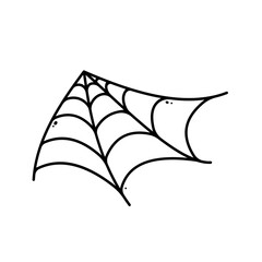 Spider web silhouette hanging for Halloween banner decorations. isolated on the background