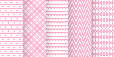 Set of baby shower seamless pattern in pastel color. baby party invitation background templates. scrapbook pattern
