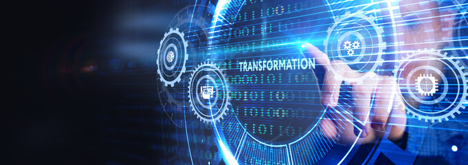Business Transformation. Future and Innovation Internet and network concept.