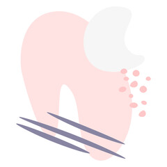 Modern flat icon template illustration in pink, soft blue, purple and dark gray or black with spots, shapes, lines and dots decoration for cards, banners, posters, stickers