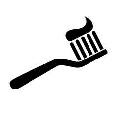 toothbrush icon with trendy design