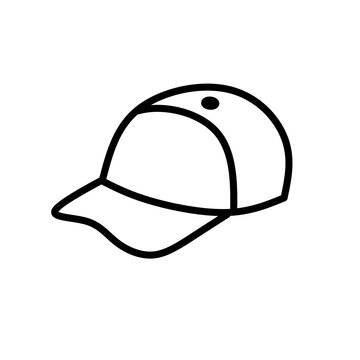 baseball cap icon with simple design