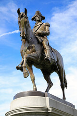 George Washington statue is the famous landmark in Boston Public Garden, USA © vlad_g