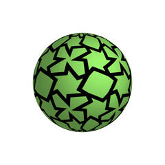 Sphere with geometric ornament. Vector illustration.