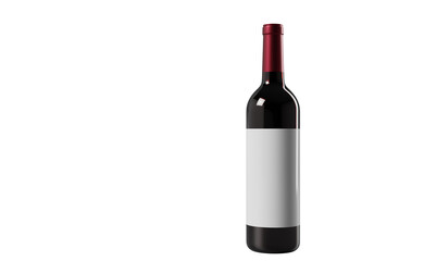 Wine bottle mockup template 3d render.