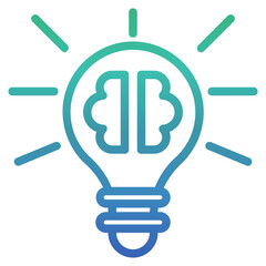 Idea , Digital Marketing gradient icon.