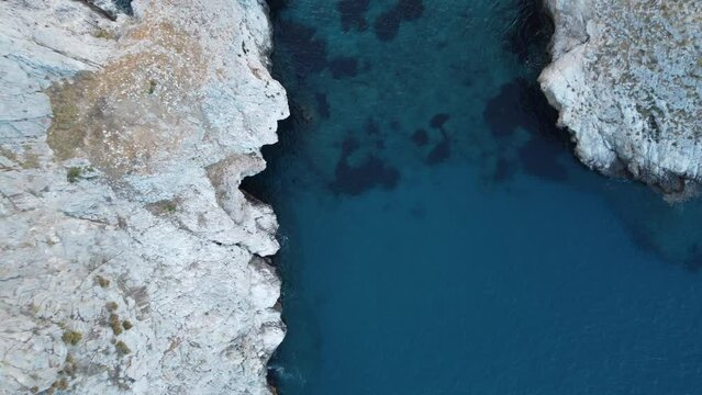 from the sea through the mountain of Kastro area in Skiathos