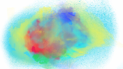  Rainbow watercolor background - Abstract colorful watercolor for background.
