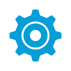 Gear wheel icon. Machine gear for setting Ideas to drive business forward through innovation.