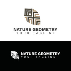 Nature Geometry Logo Vector Illustration