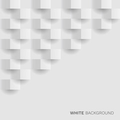 Fototapeta na wymiar White abstract 3d Paper Vector Illustration