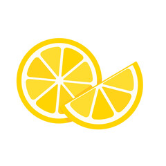 Sour yellow lemons. High vitamin C lemons are cut into slices for summer lemonade.