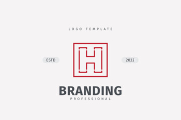 H Letter Logo Vector Concept Icon Trademark. Universal H Logotype Brand