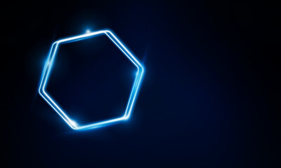 Fototapeta premium Abstract Modern colored poster for sports Light out technology and with neon hexagon and triangles. Hitech communication concept innovation background, vector design