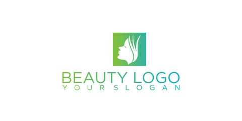 Beauty logo design template with modern style