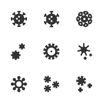 Monley  pox,  Virus glyph vector sign
