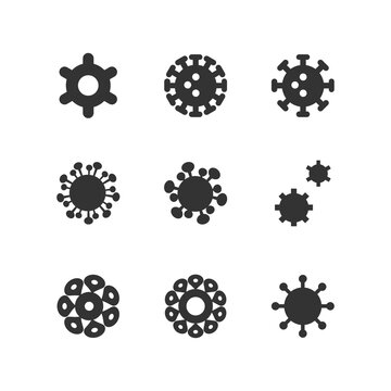 Monley  pox,  Virus glyph vector sign