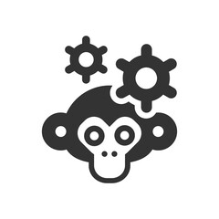 monkeypox virus glyph sign