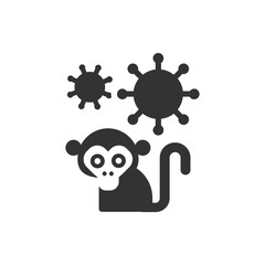 Cartoon Monkey pox vector icon