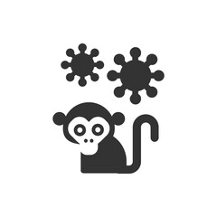 Cartoon Monkey pox vector icon