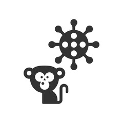 Cartoon Monkey pox vector icon