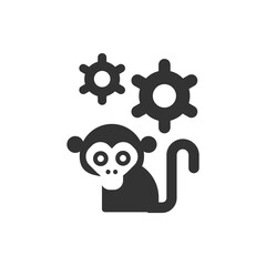 Cartoon Monkey pox vector icon