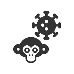 monkey pox virus glyph sign