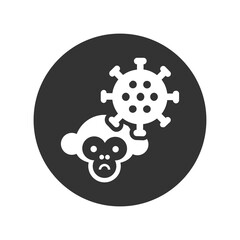 Cartoon Monkey pox vector icon