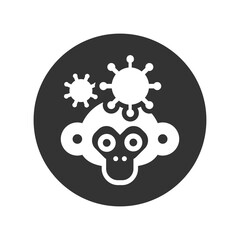 Monkey pox black icon