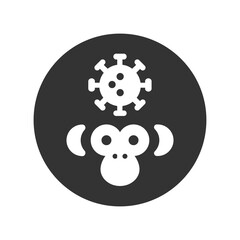 Cartoon Monkey pox vector icon