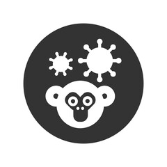 Cartoon Monkey pox vector icon