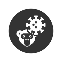 Monkey pox black icon