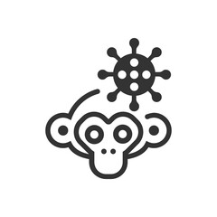 Cartoon Monkey pox vector icon