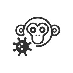 Cartoon Monkey pox vector icon